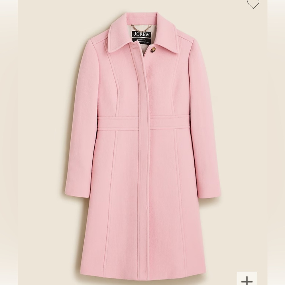 Sz 14 TALL J. Crew lady day topcoat in Italian double-cloth wool blend